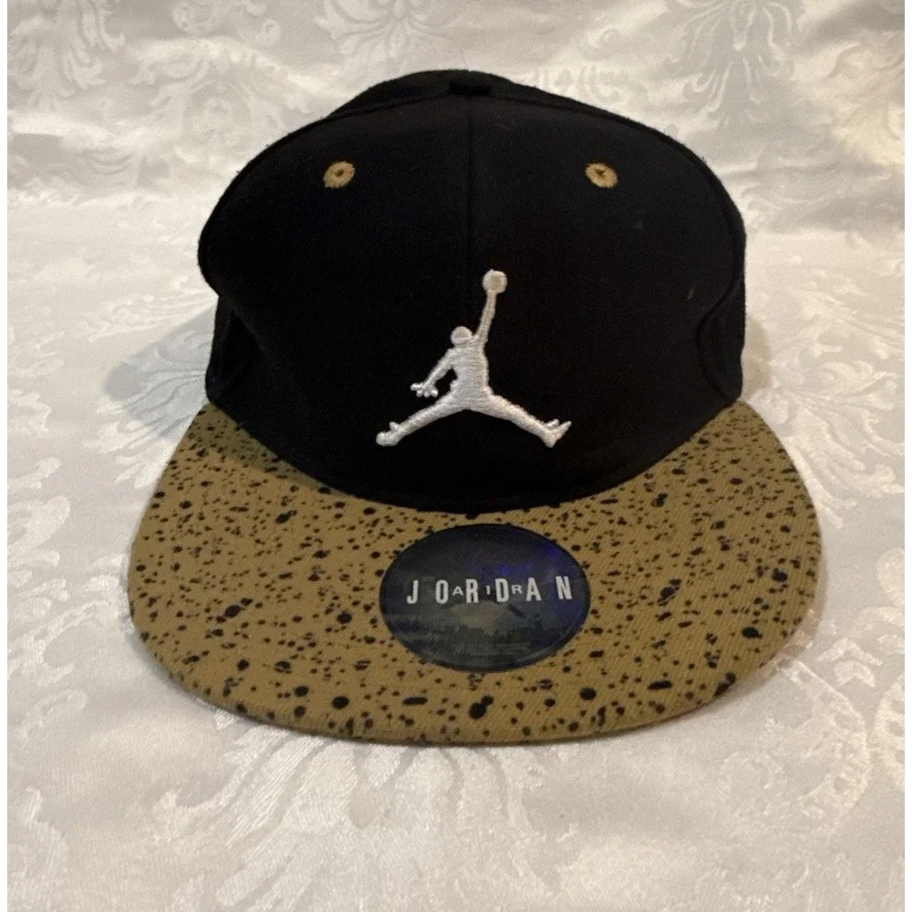 Air Jordan Cement Elephant Black Gold Jumpman Hat Snapback Cap Youth‎ Jumpman